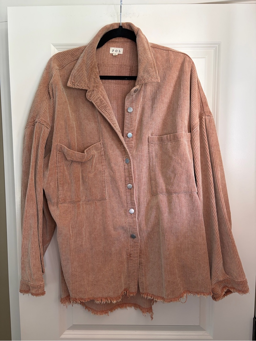 NWOT POL Oversized Corduroy Shacket in Tan/Light Brown